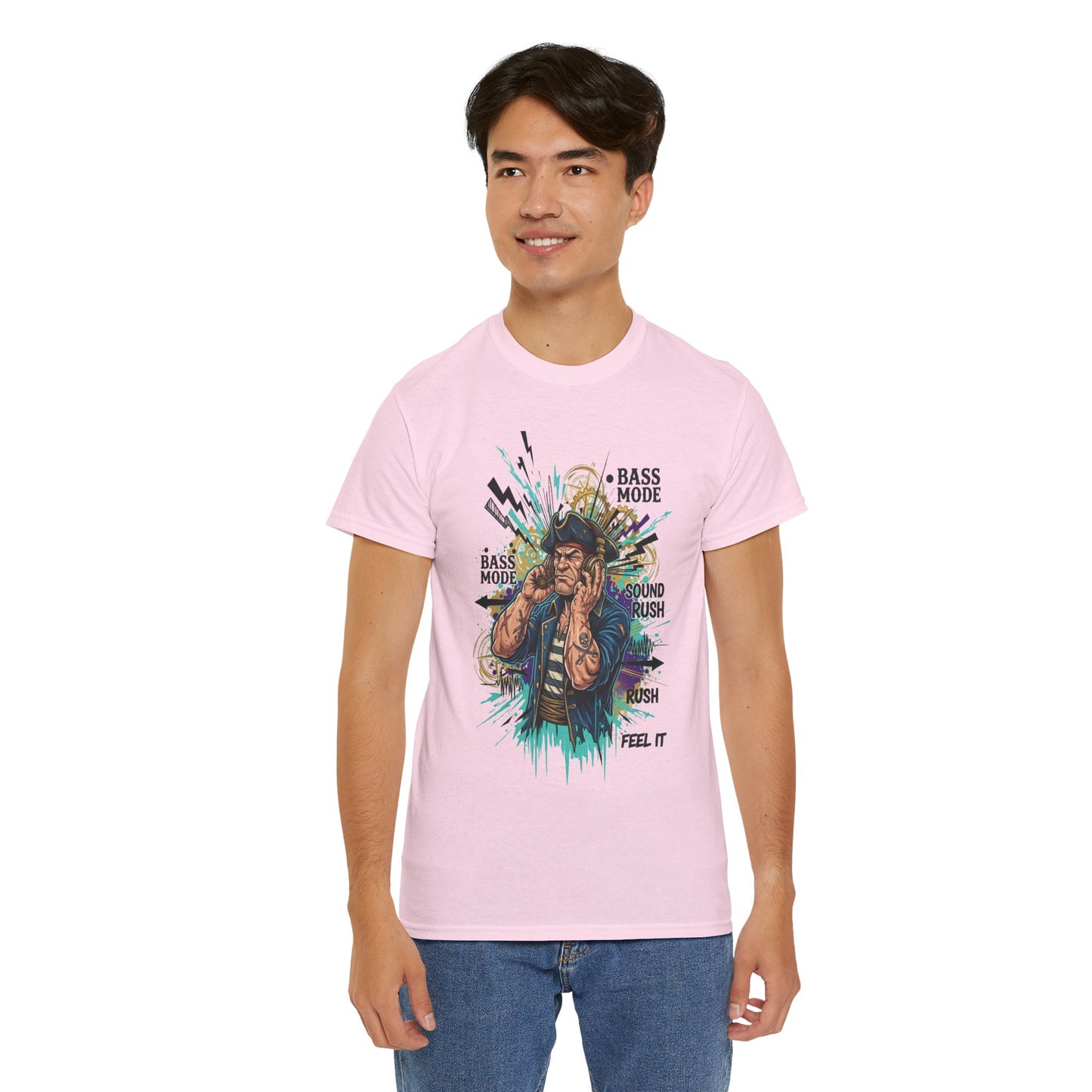 "Bass Mode" Pirate DJ Graphic Tee