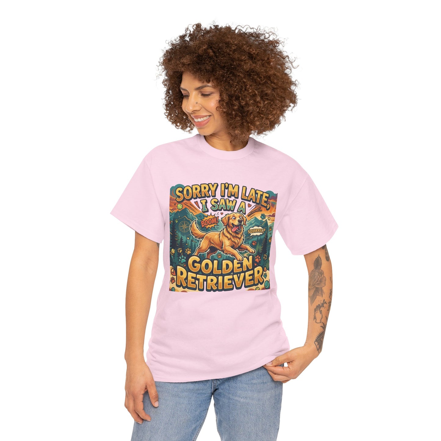 Sorry I’m Late I Saw a Golden Retriever Graphic T-Shirt