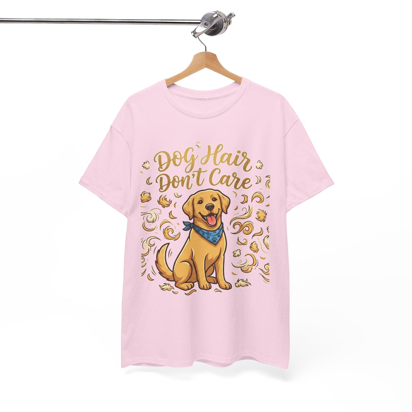 Dog Hair Don't Care Golden Retriever Graphic T-Shirt