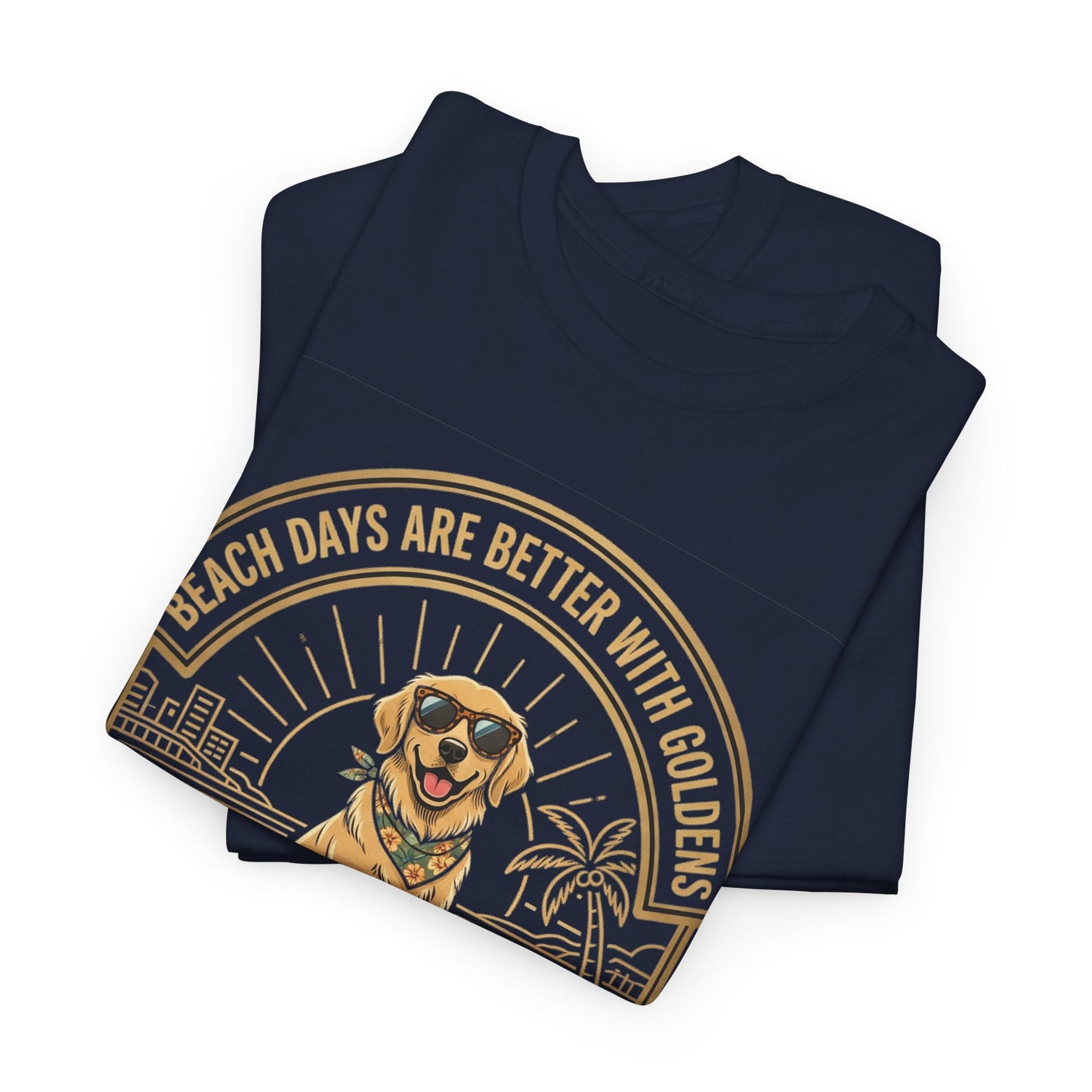 Golden Retriever Beach T-Shirt | Beach Days Are Better With Golden Graphic Tee