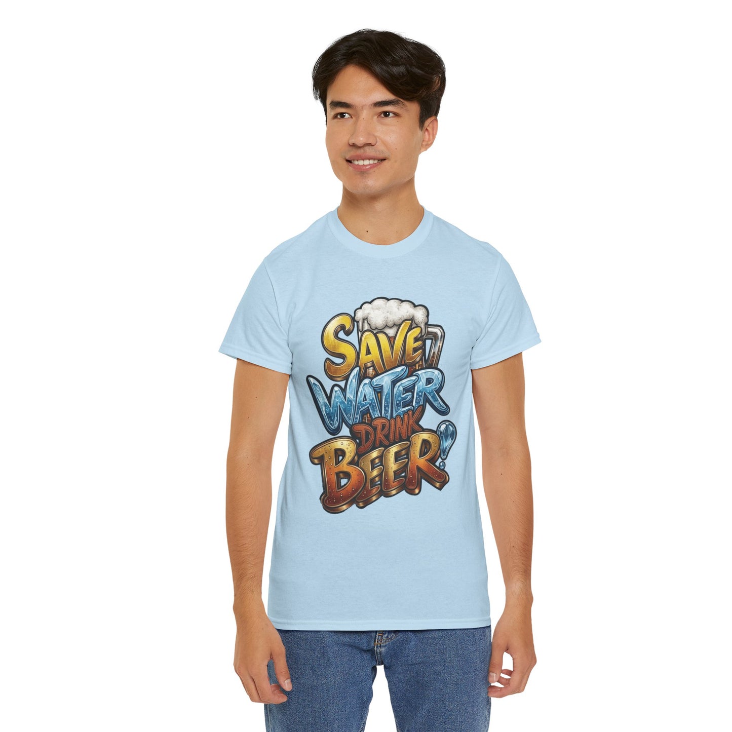 "Save Water , Drink Beer" Graphic Tee
