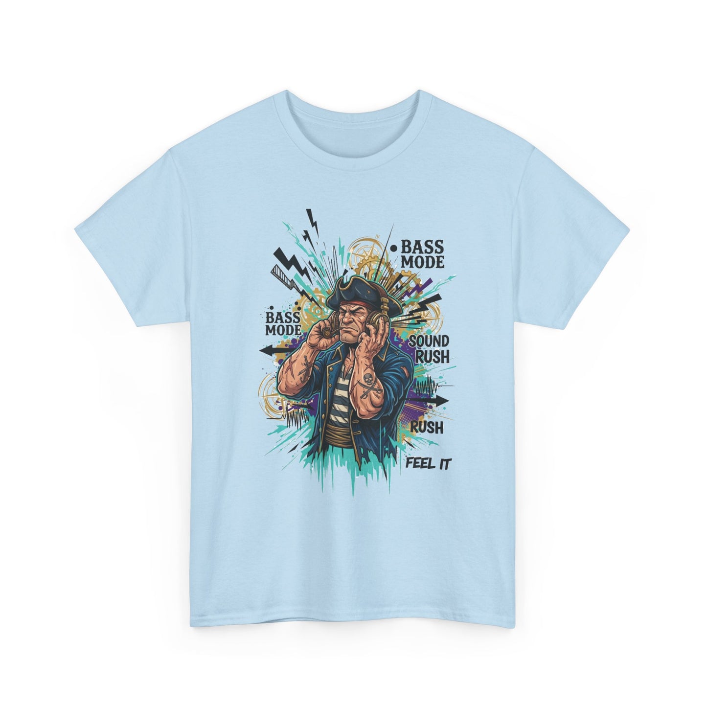 "Bass Mode" Pirate DJ Graphic Tee