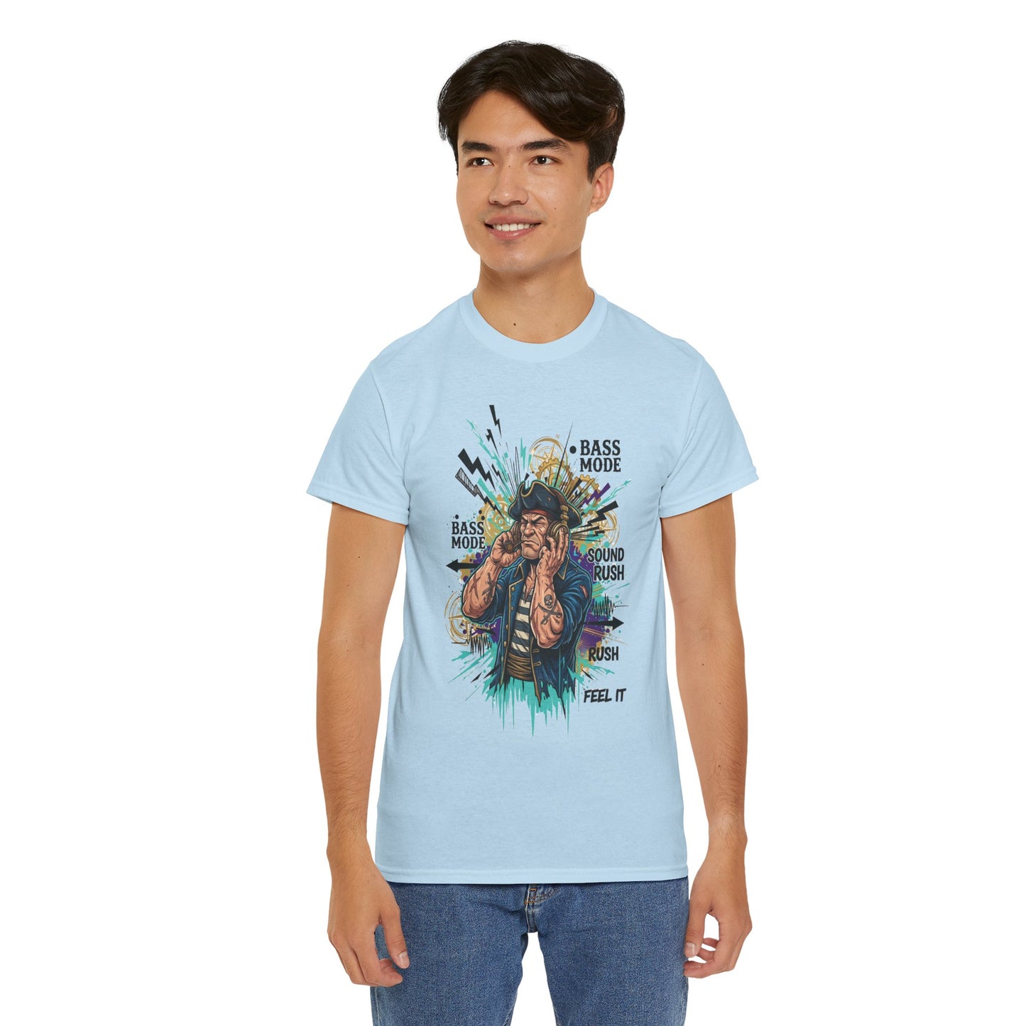 "Bass Mode" Pirate DJ Graphic Tee