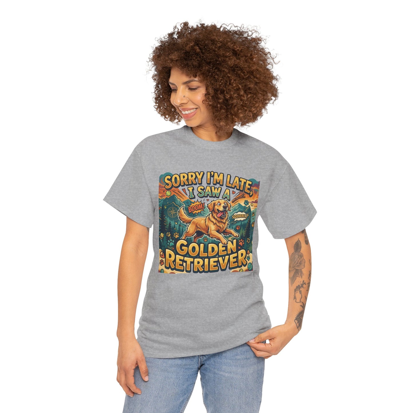 Sorry I’m Late I Saw a Golden Retriever Graphic T-Shirt