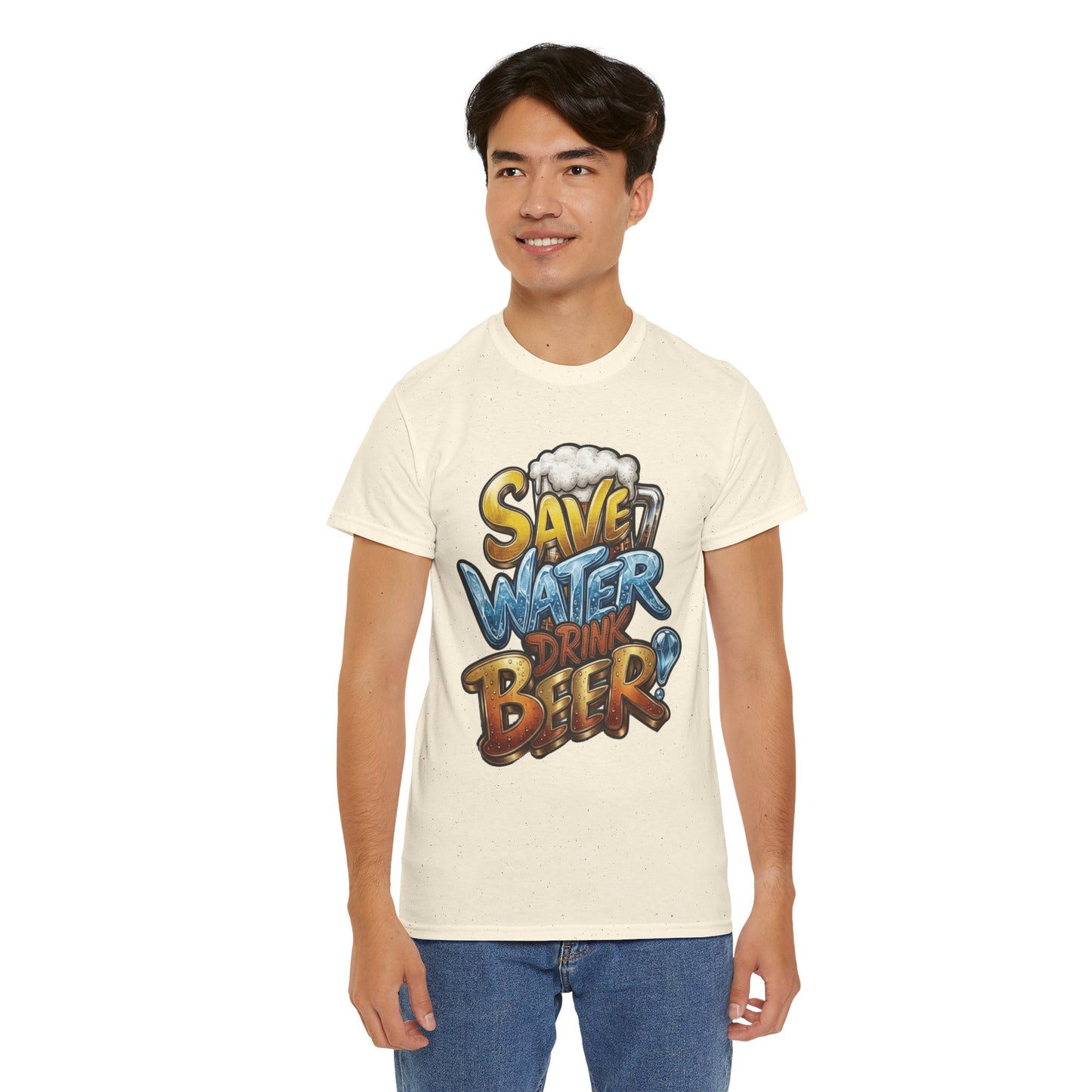 "Save Water , Drink Beer" Graphic Tee