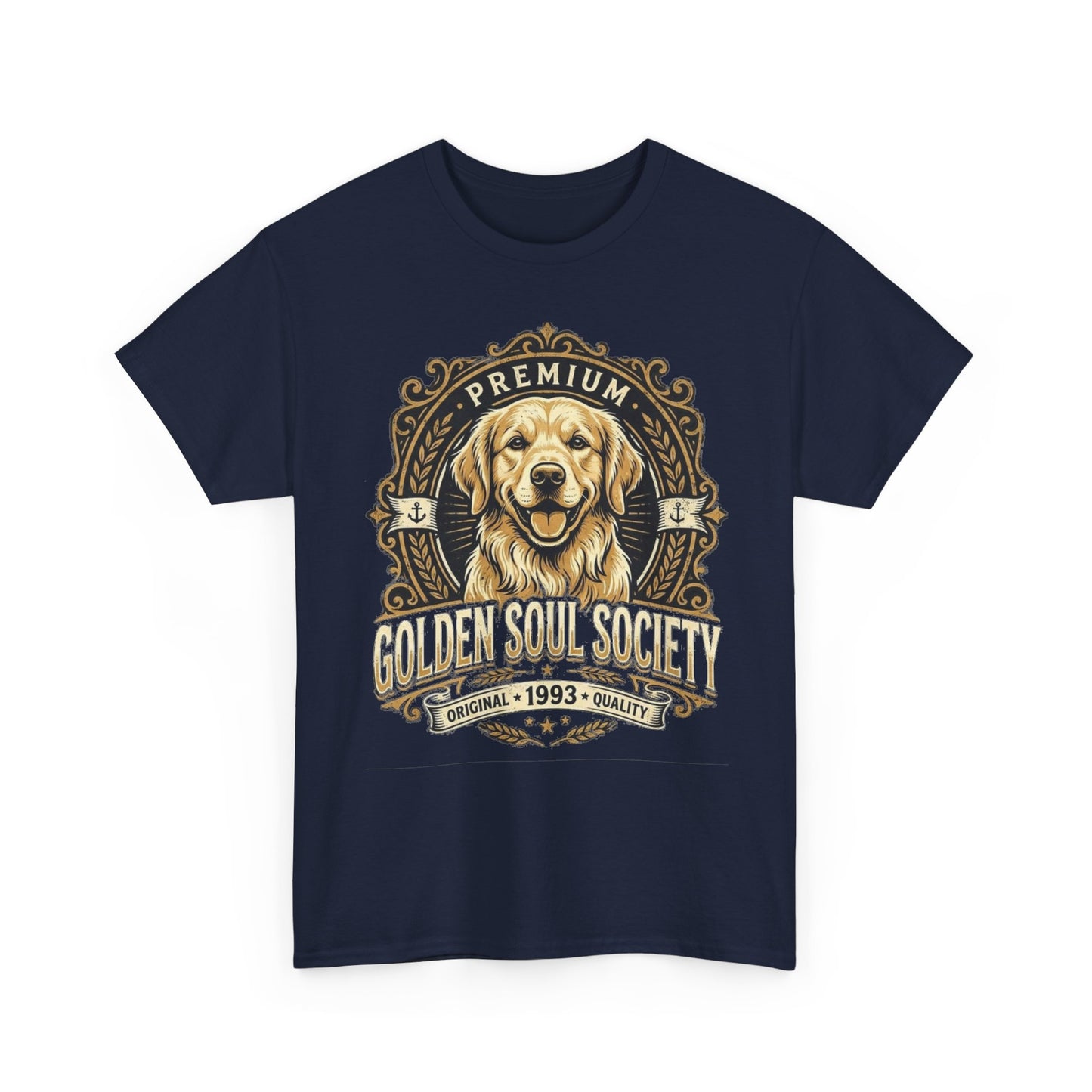 "Golden Soul Society" Golden Retriever T-Shirt | Vintage Create Golden Retriever Dog Lover Graphic Tee