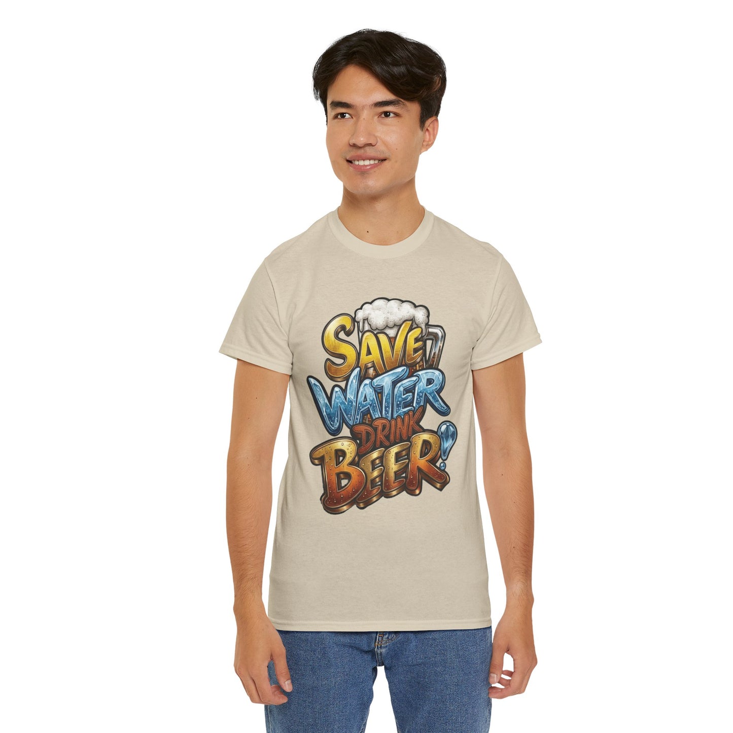 "Save Water , Drink Beer" Graphic Tee