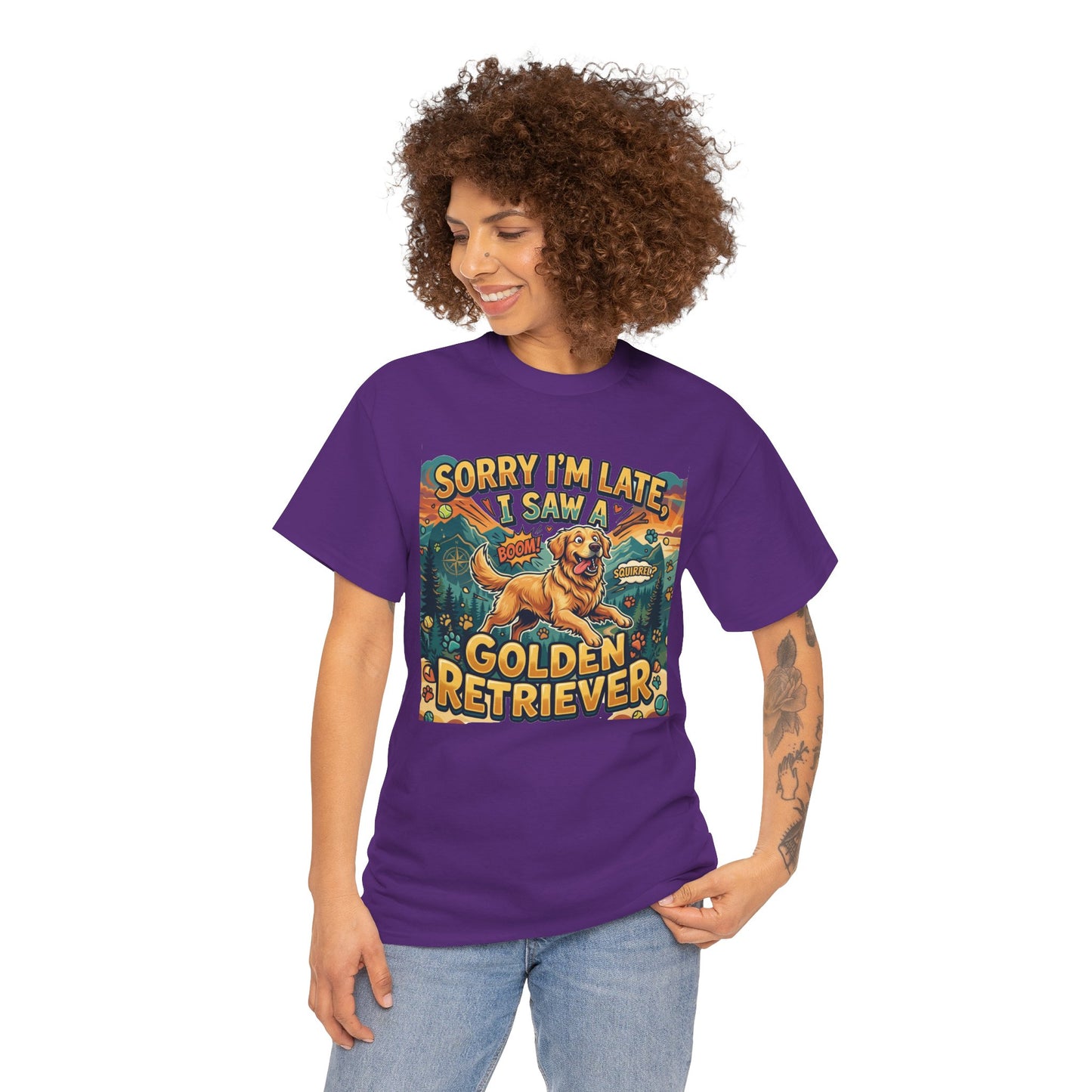 Sorry I’m Late I Saw a Golden Retriever Graphic T-Shirt