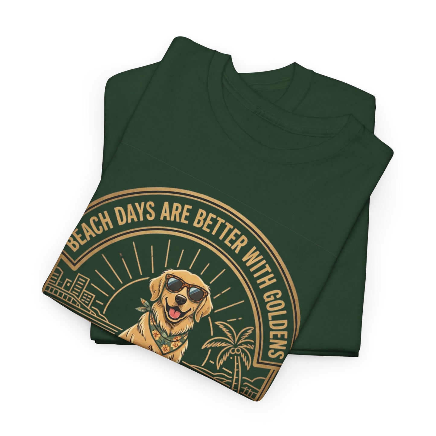 Golden Retriever Beach T-Shirt | Beach Days Are Better With Golden Graphic Tee