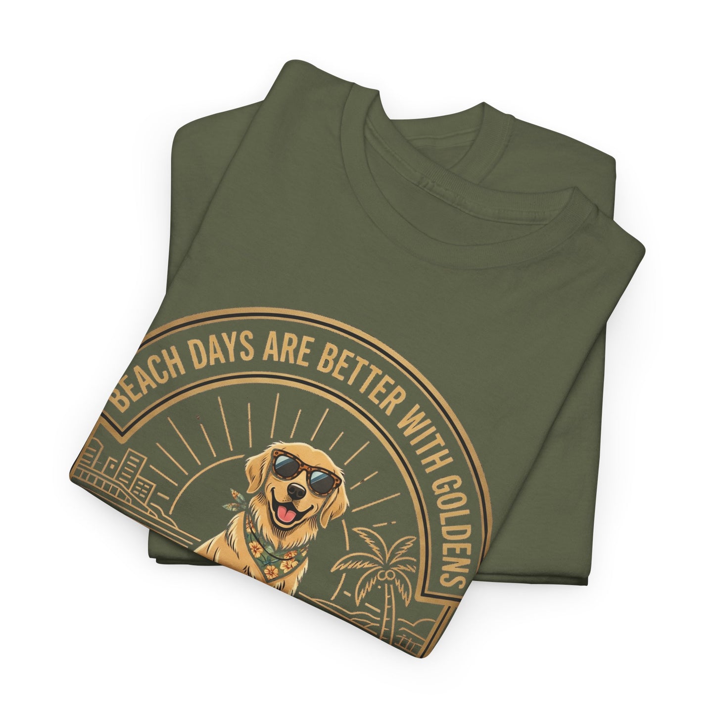Golden Retriever Beach T-Shirt | Beach Days Are Better With Golden Graphic Tee