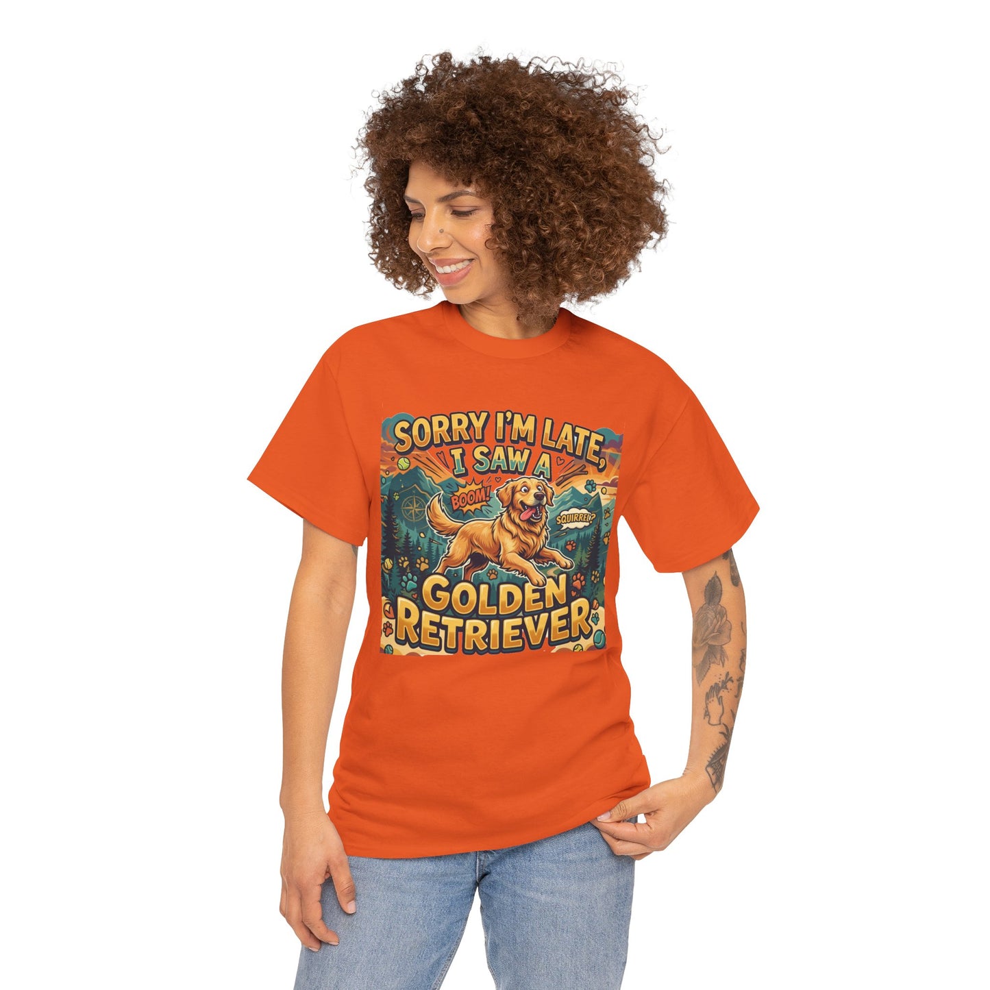 Sorry I’m Late I Saw a Golden Retriever Graphic T-Shirt