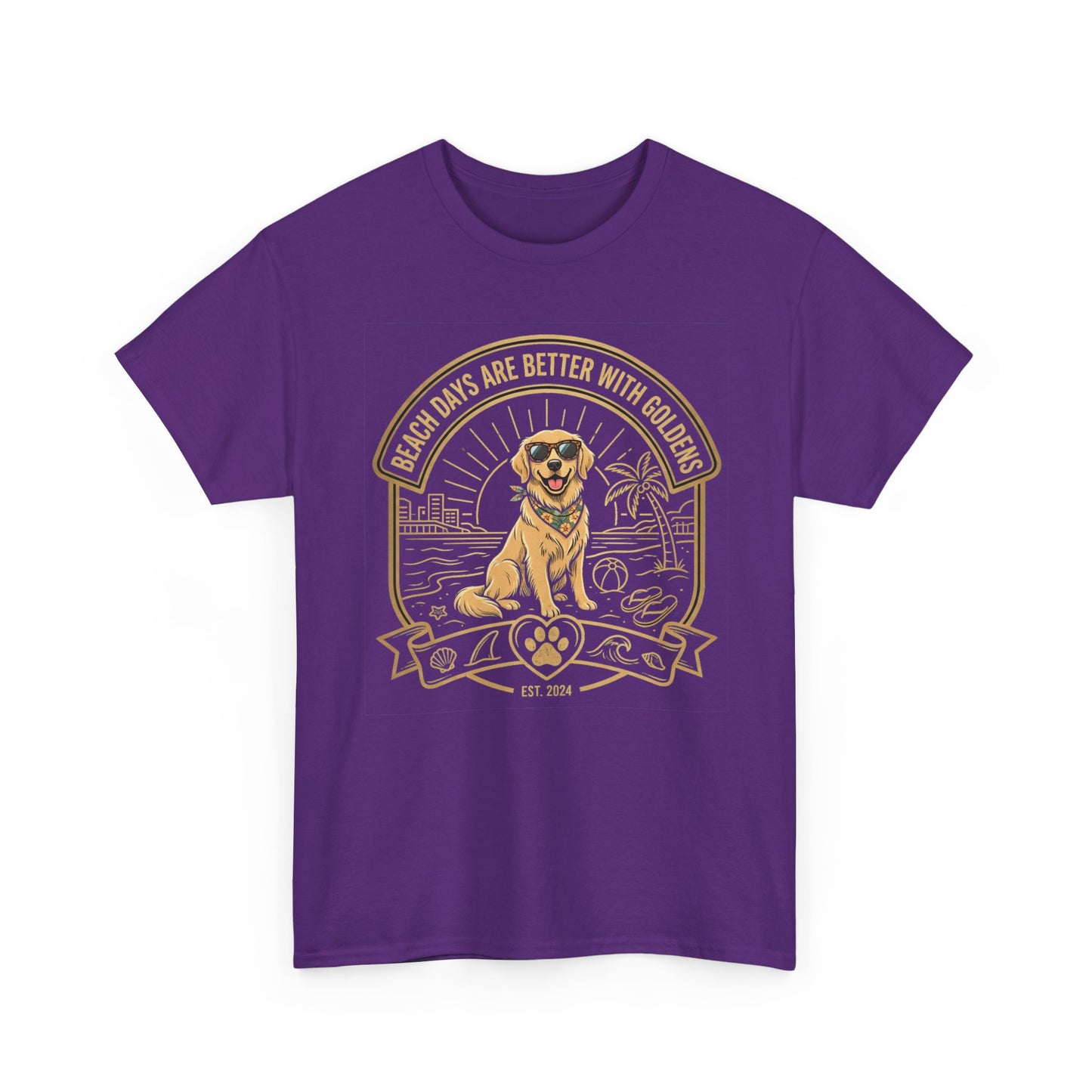 Golden Retriever Beach T-Shirt | Beach Days Are Better With Golden Graphic Tee