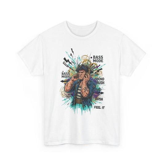 "Bass Mode" Pirate DJ Graphic Tee