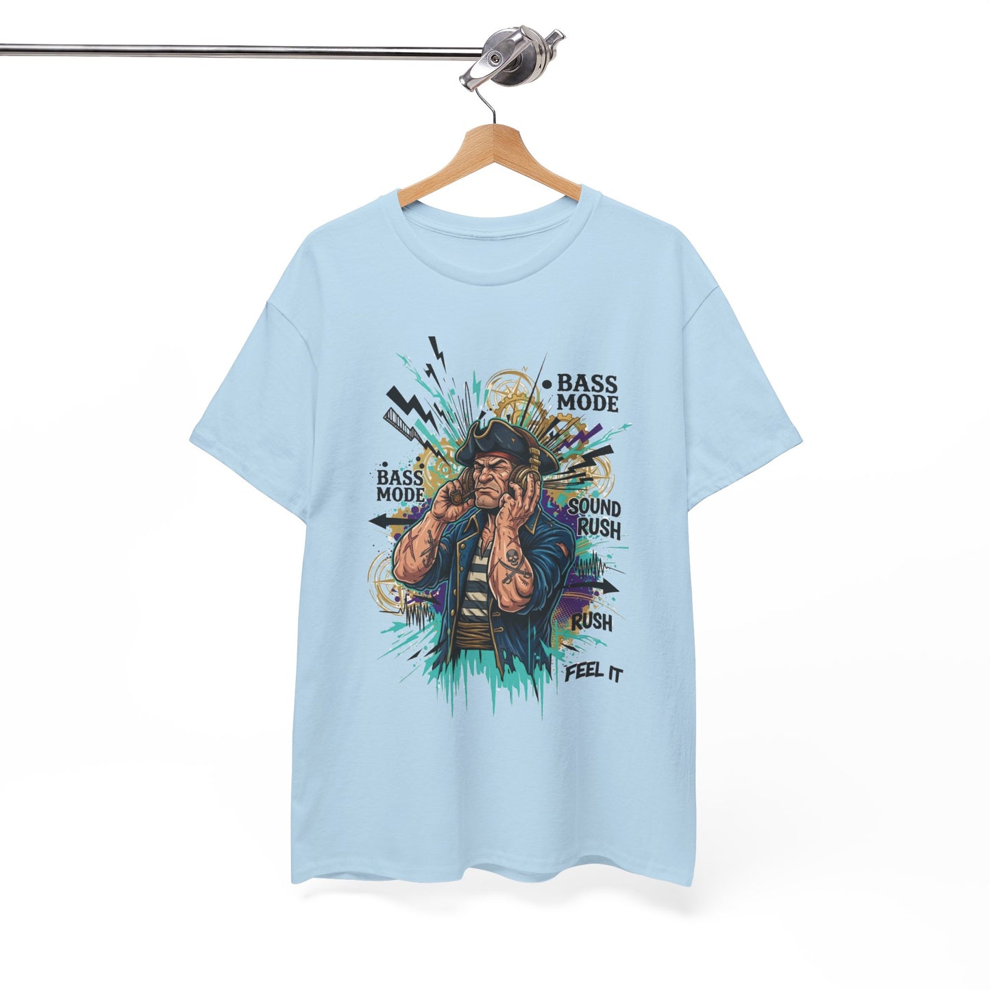 "Bass Mode" Pirate DJ Graphic Tee