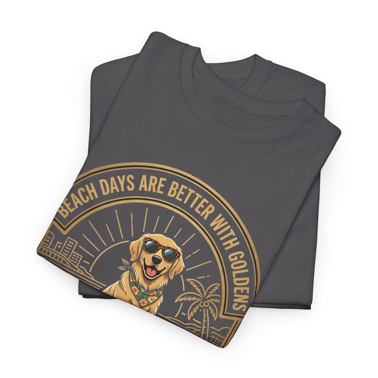 Golden Retriever Beach T-Shirt | Beach Days Are Better With Golden Graphic Tee