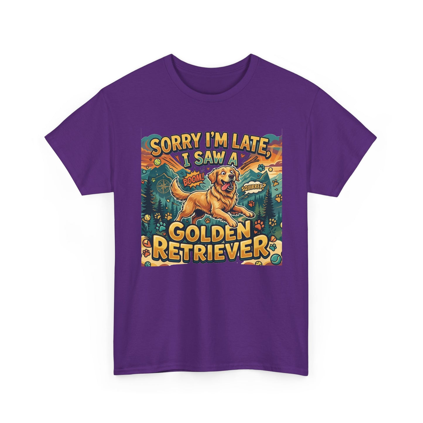 Sorry I’m Late I Saw a Golden Retriever Graphic T-Shirt