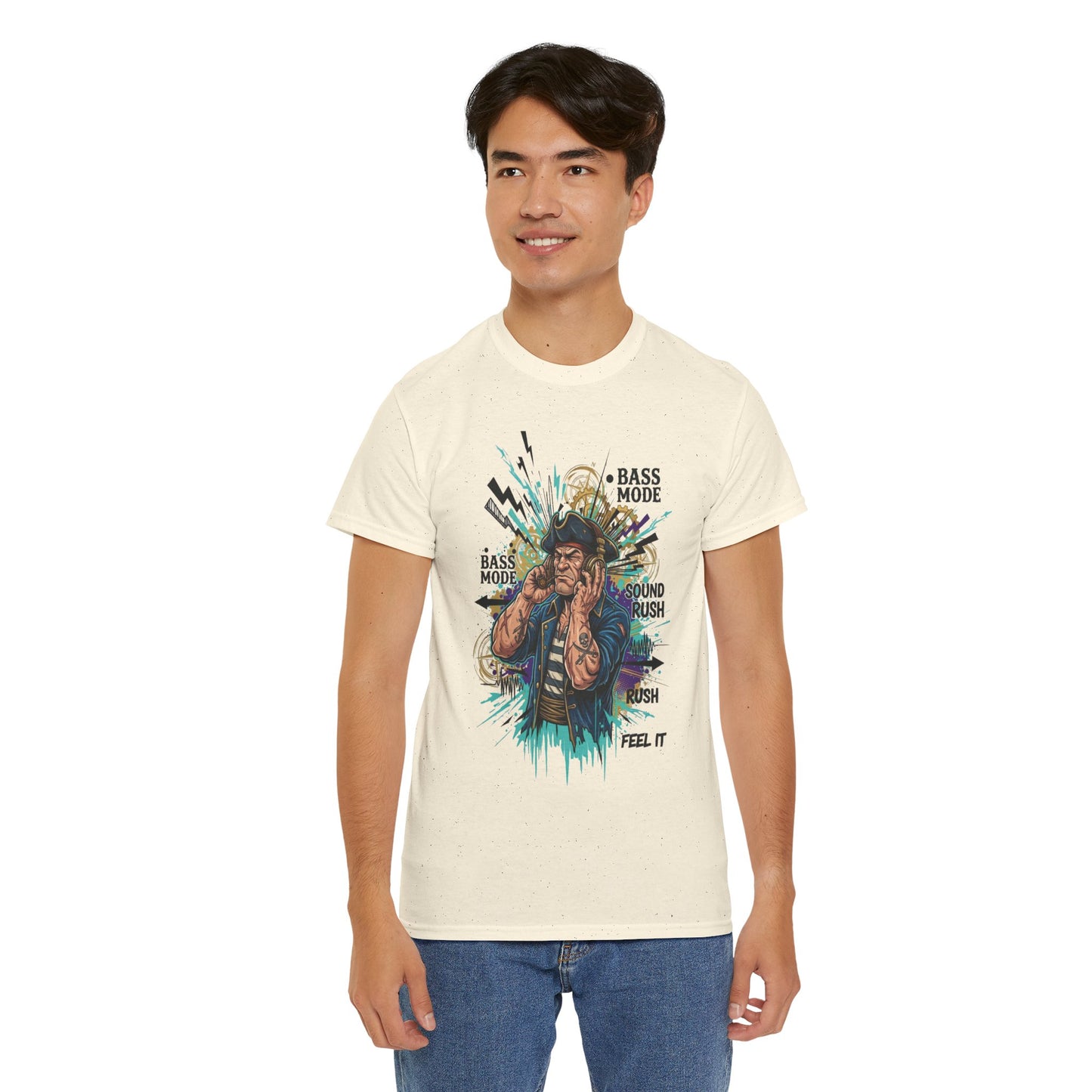 "Bass Mode" Pirate DJ Graphic Tee