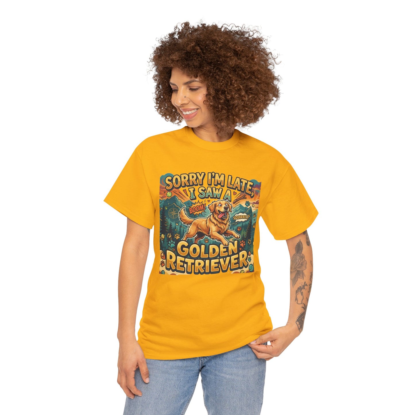 Sorry I’m Late I Saw a Golden Retriever Graphic T-Shirt