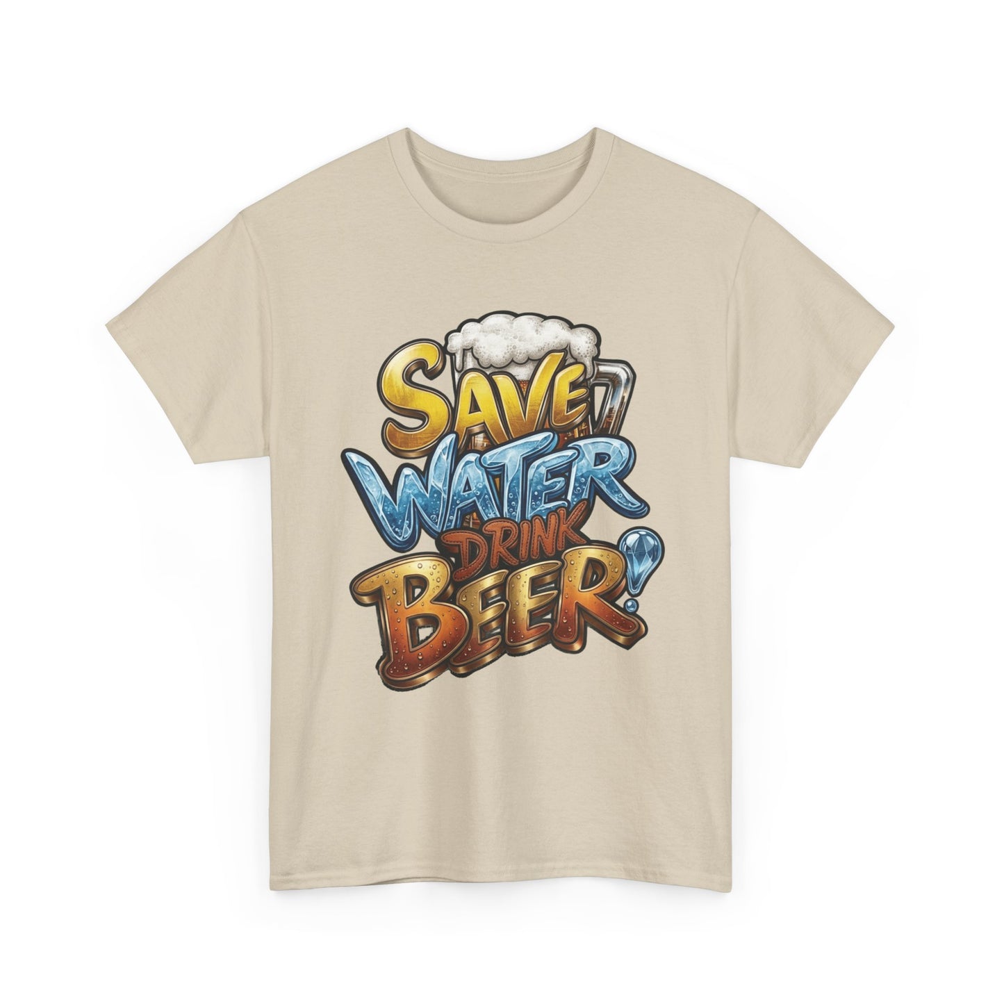 "Save Water , Drink Beer" Graphic Tee