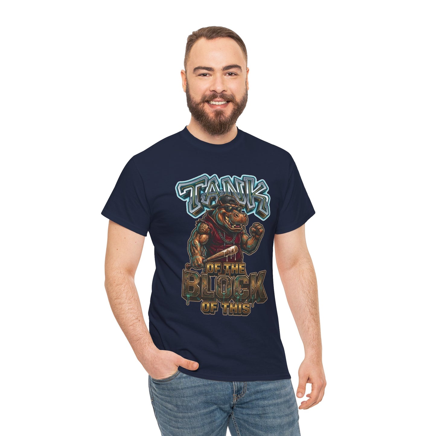 "Tank of the Block" Hippo Graphic Tee