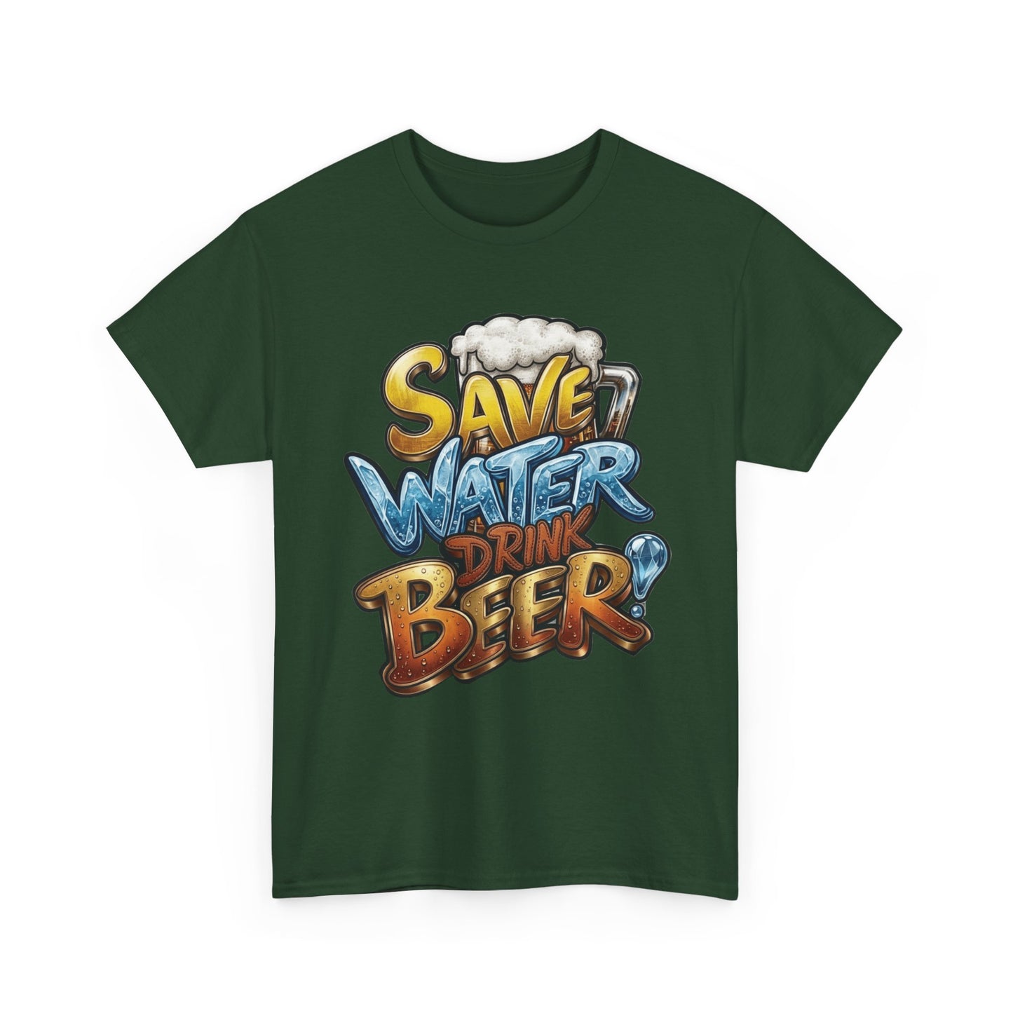 "Save Water , Drink Beer" Graphic Tee