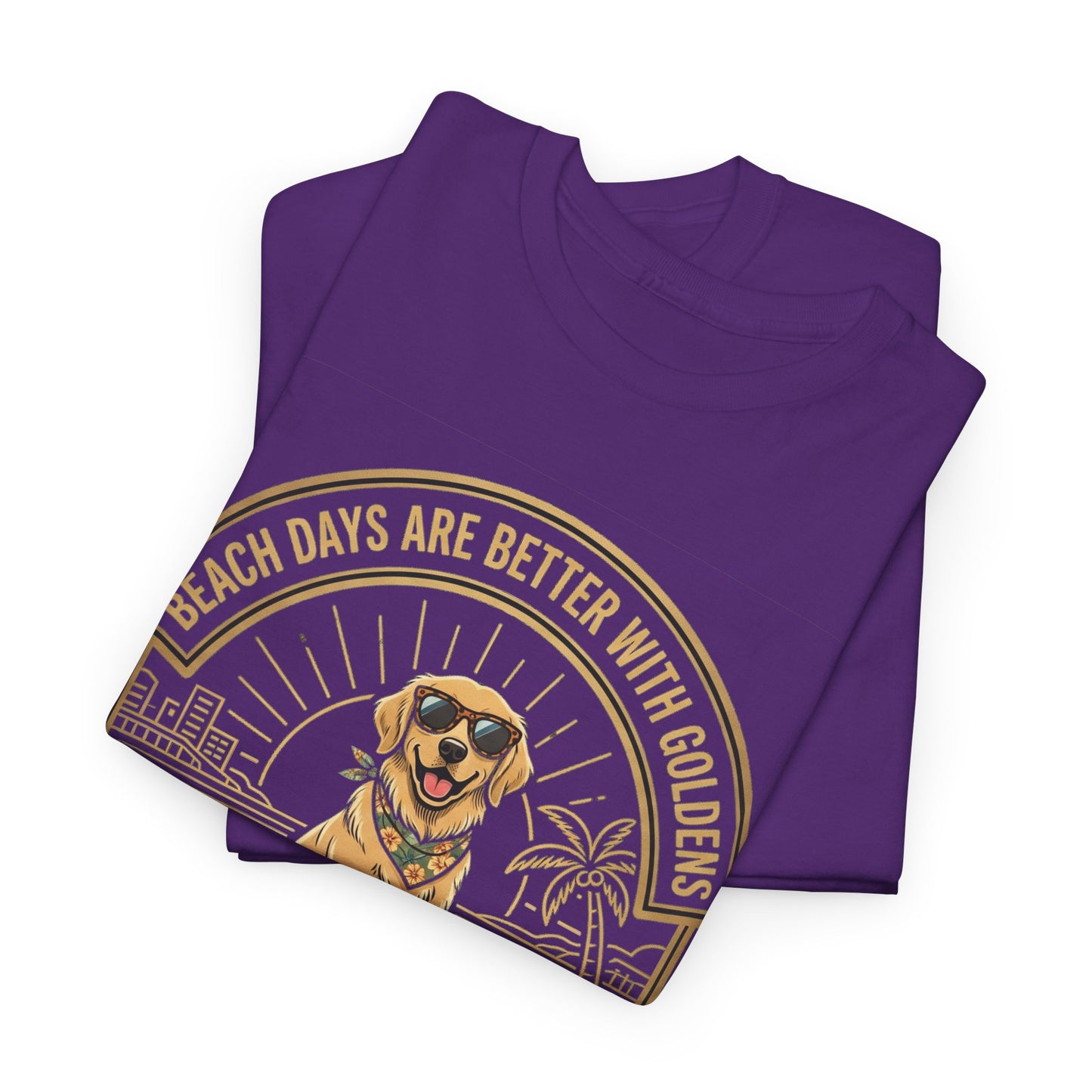 Golden Retriever Beach T-Shirt | Beach Days Are Better With Golden Graphic Tee