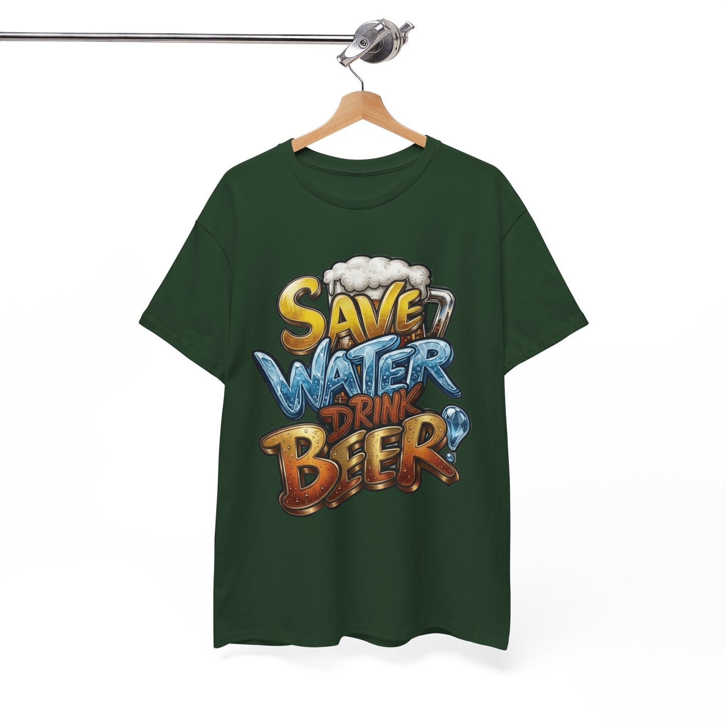 "Save Water , Drink Beer" Graphic Tee
