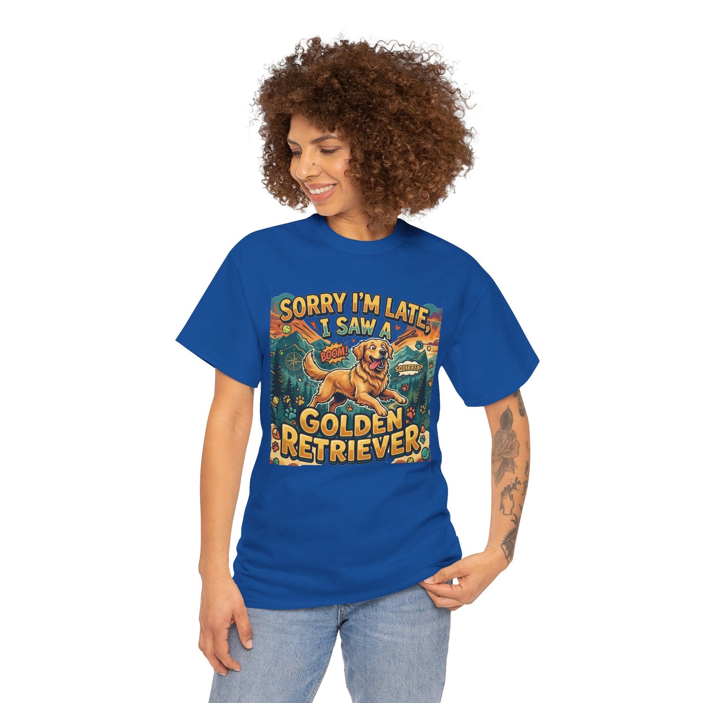 Sorry I’m Late I Saw a Golden Retriever Graphic T-Shirt