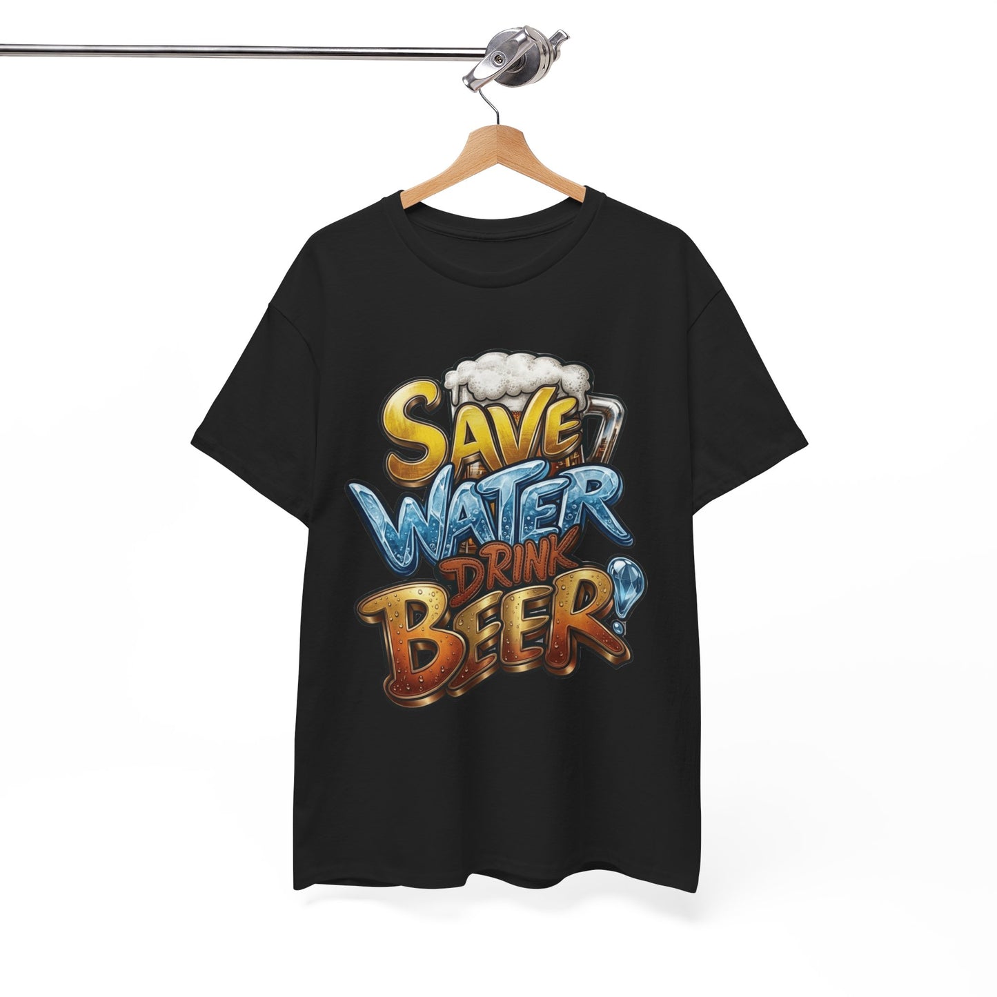 "Save Water , Drink Beer" Graphic Tee