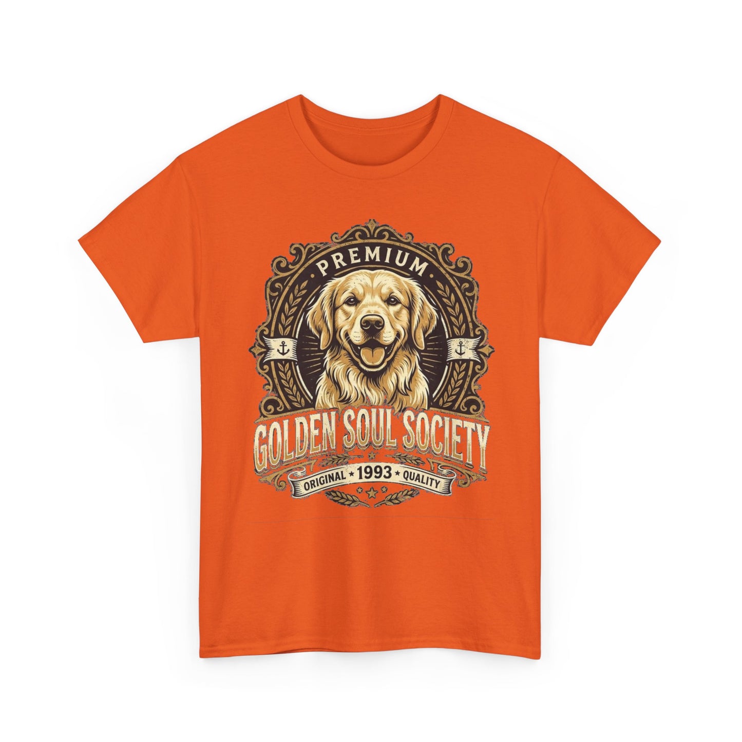 "Golden Soul Society" Golden Retriever T-Shirt | Vintage Create Golden Retriever Dog Lover Graphic Tee