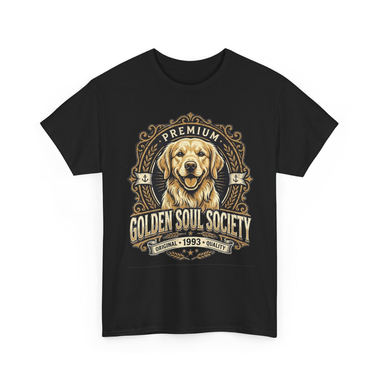 "Golden Soul Society" Golden Retriever T-Shirt | Vintage Create Golden Retriever Dog Lover Graphic Tee