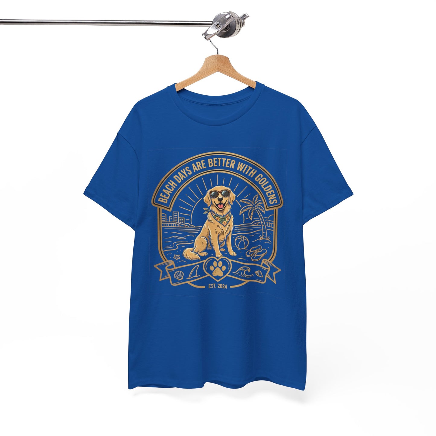 Golden Retriever Beach T-Shirt | Beach Days Are Better With Golden Graphic Tee