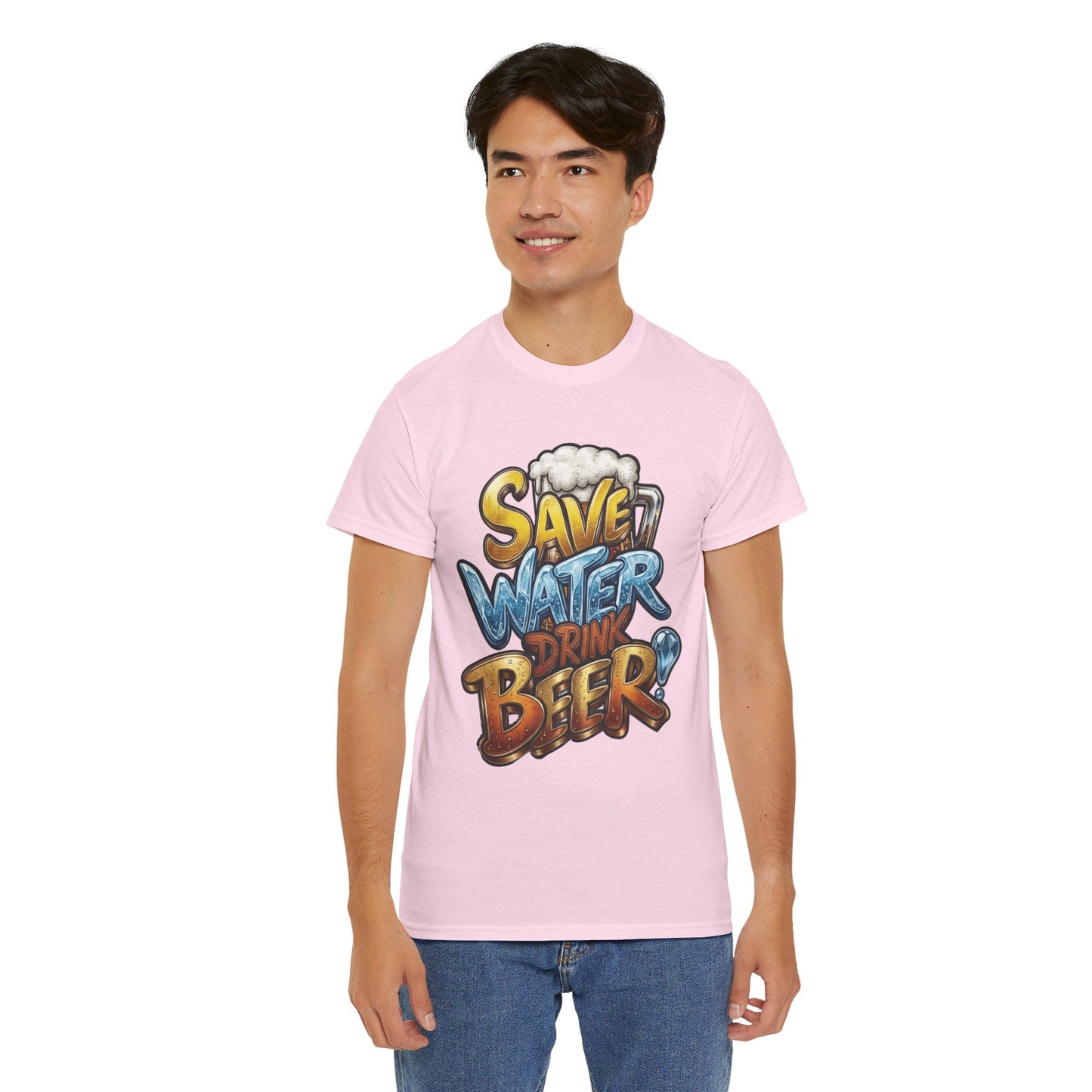 "Save Water , Drink Beer" Graphic Tee