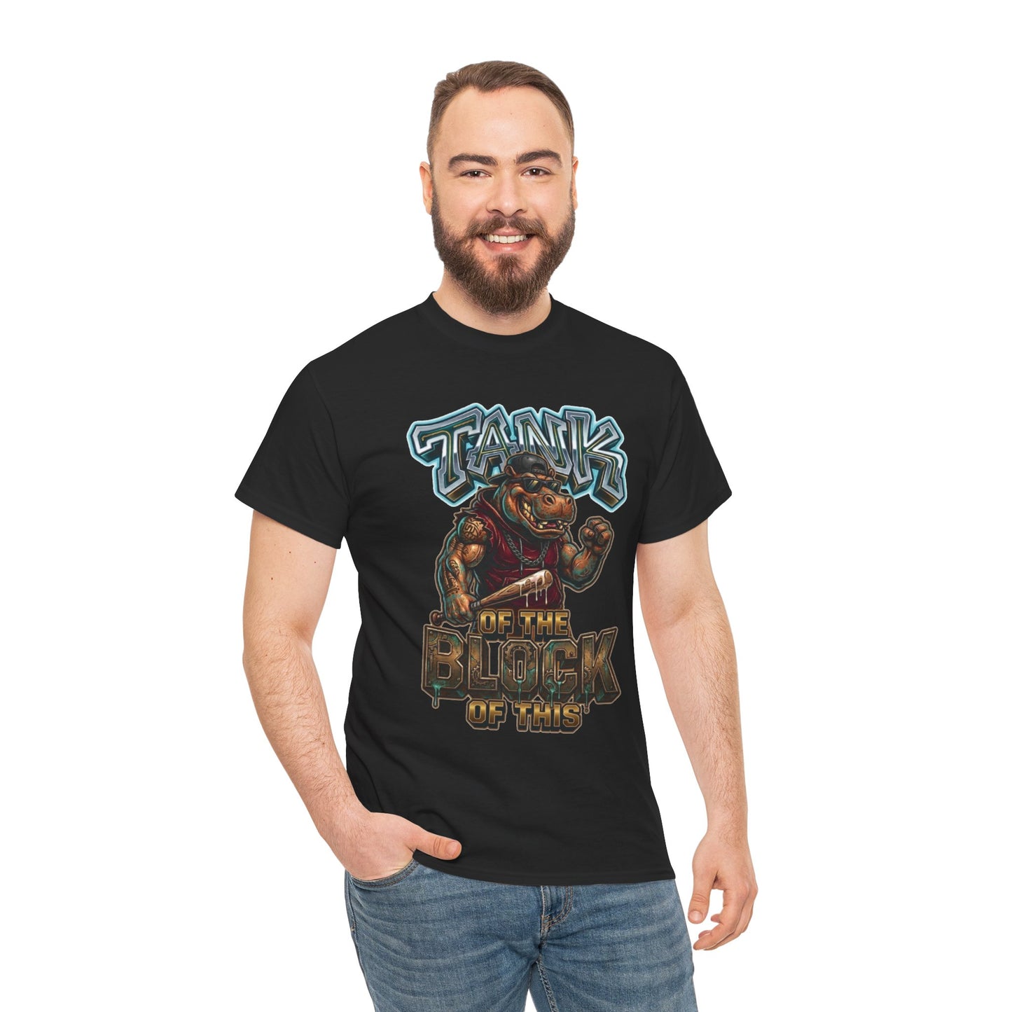 "Tank of the Block" Hippo Graphic Tee