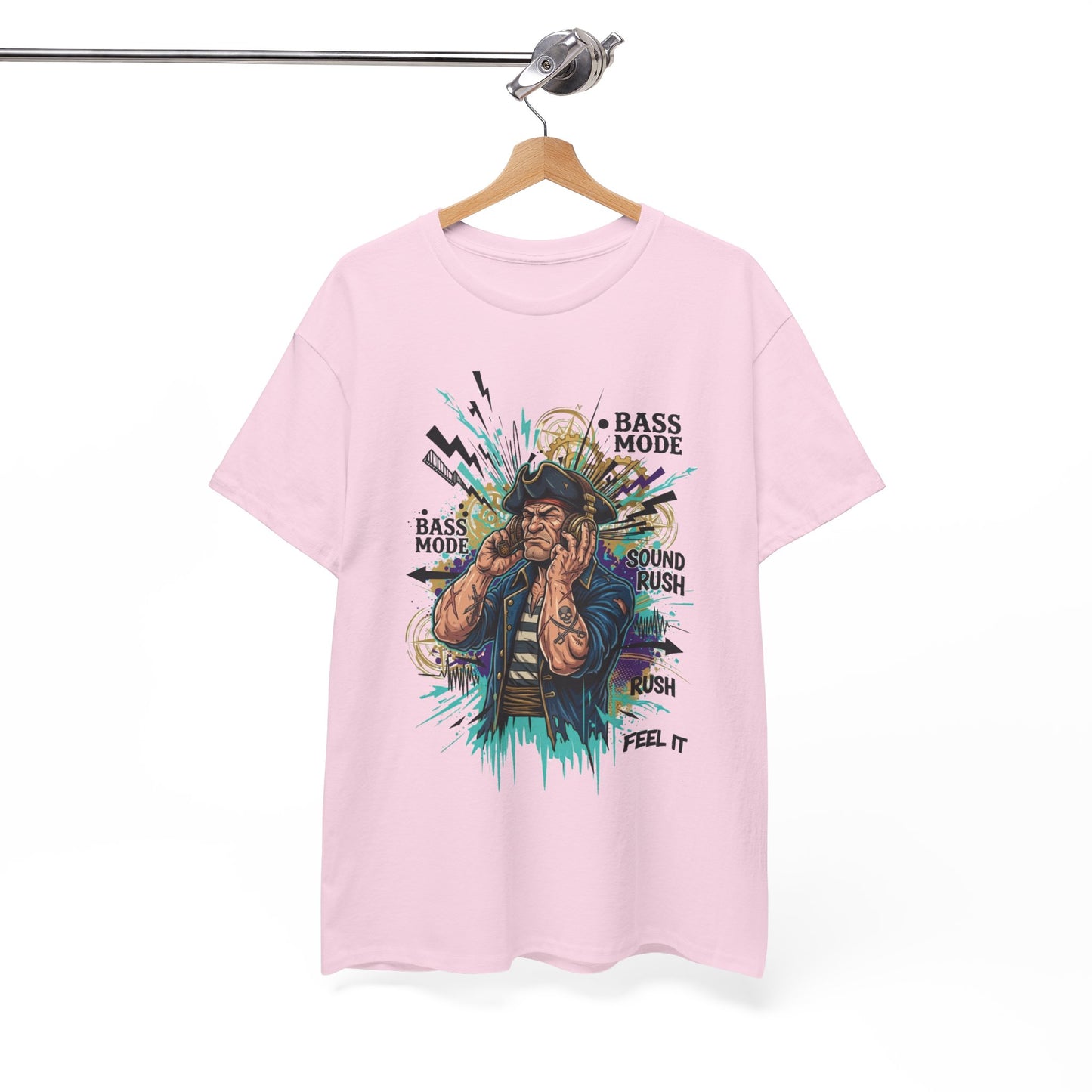 "Bass Mode" Pirate DJ Graphic Tee