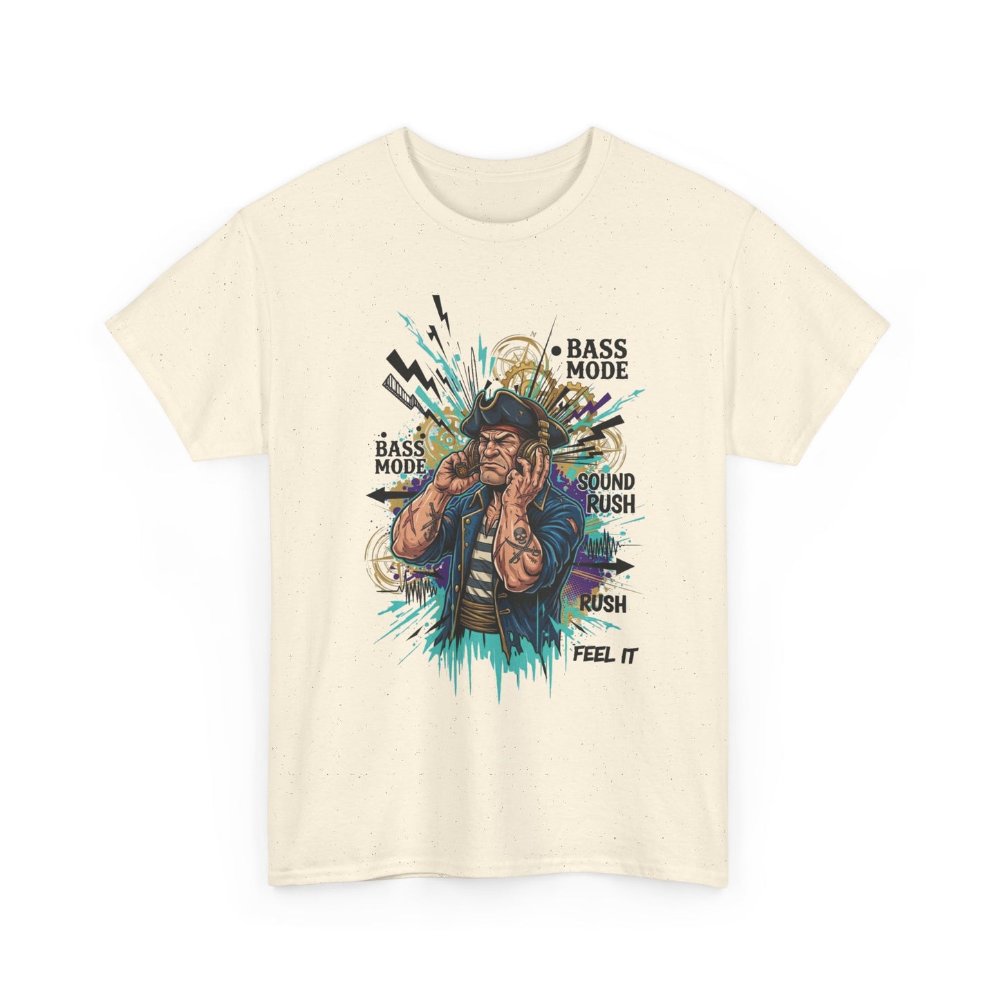 "Bass Mode" Pirate DJ Graphic Tee