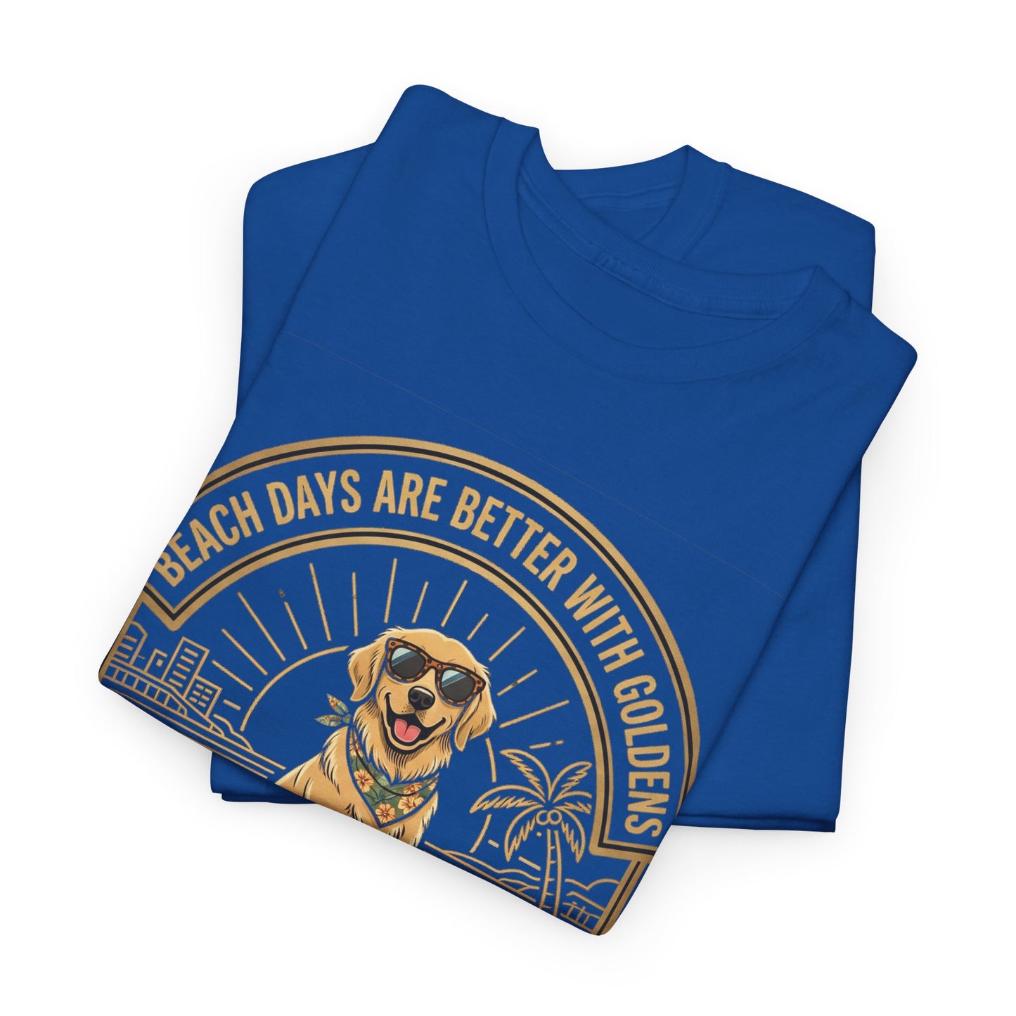 Golden Retriever Beach T-Shirt | Beach Days Are Better With Golden Graphic Tee