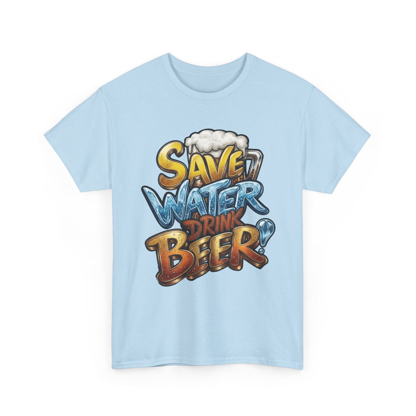 "Save Water , Drink Beer" Graphic Tee