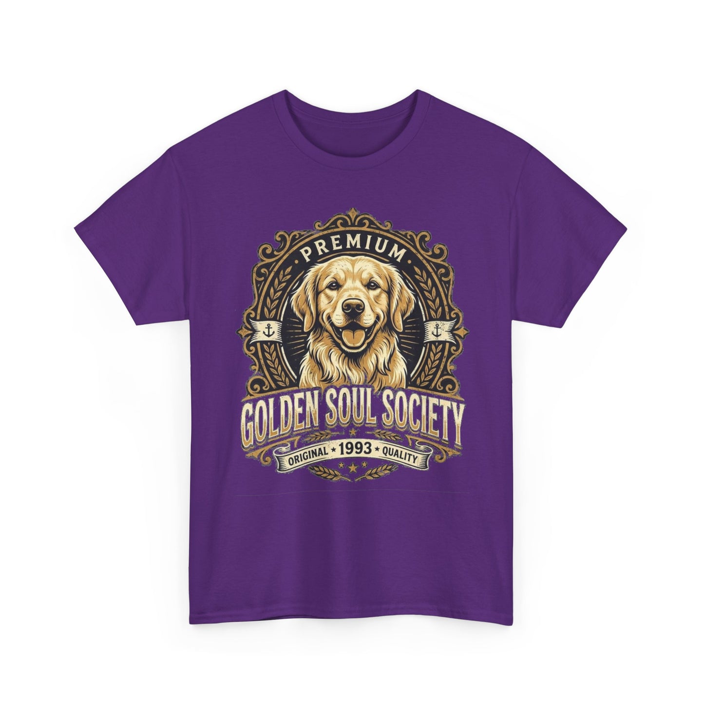 "Golden Soul Society" Golden Retriever T-Shirt | Vintage Create Golden Retriever Dog Lover Graphic Tee