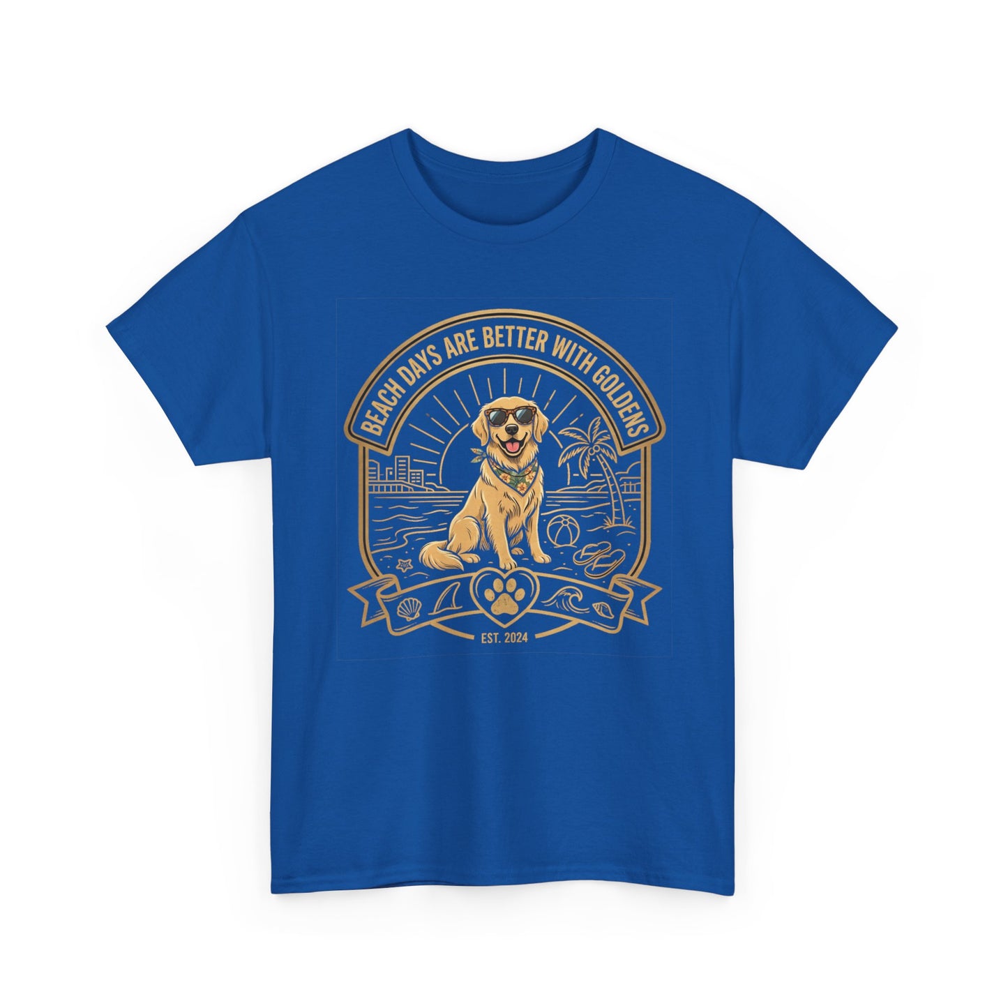Golden Retriever Beach T-Shirt | Beach Days Are Better With Golden Graphic Tee
