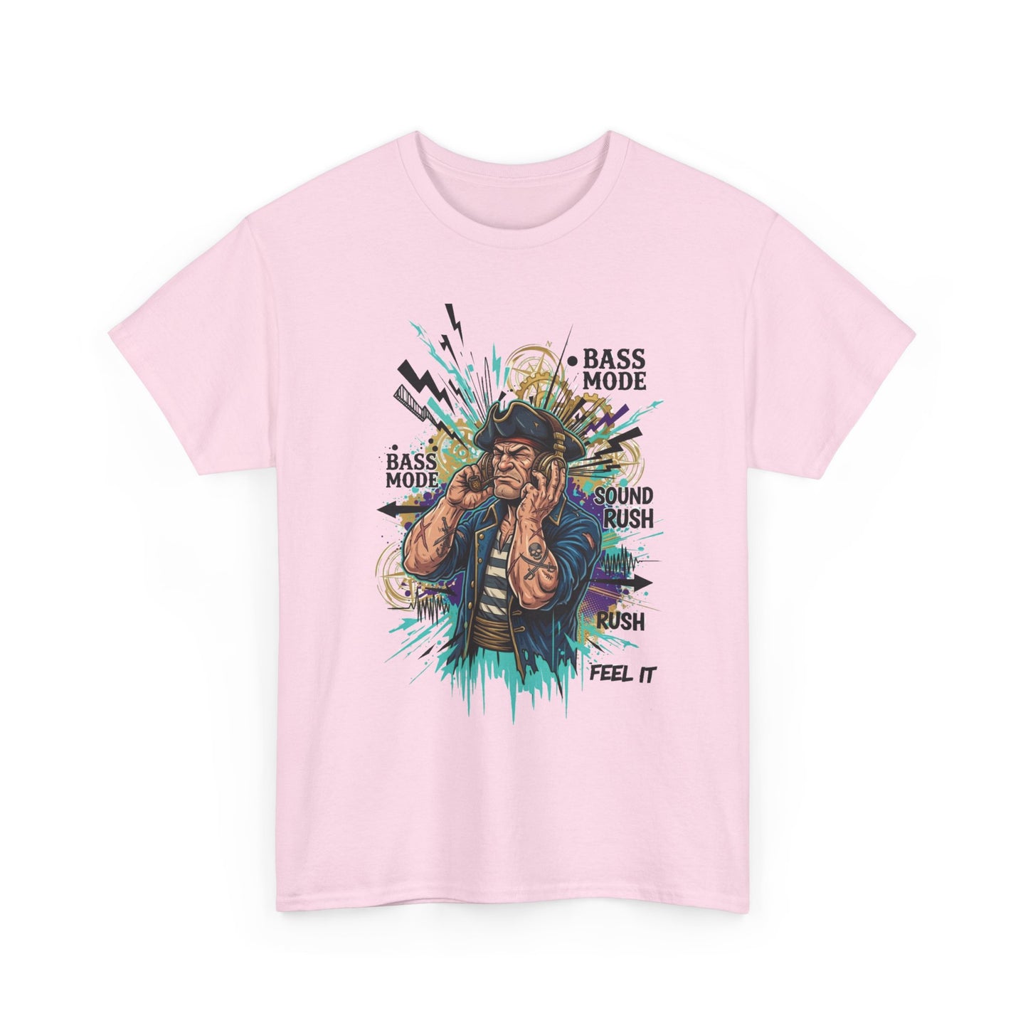 "Bass Mode" Pirate DJ Graphic Tee