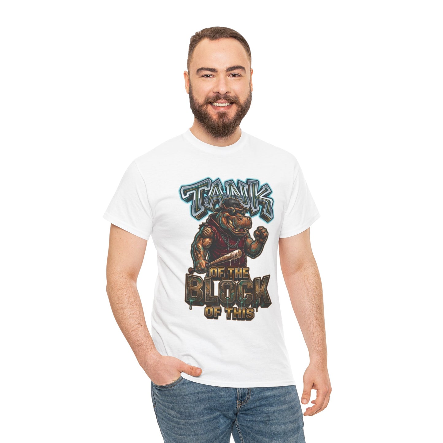 "Tank of the Block" Hippo Graphic Tee