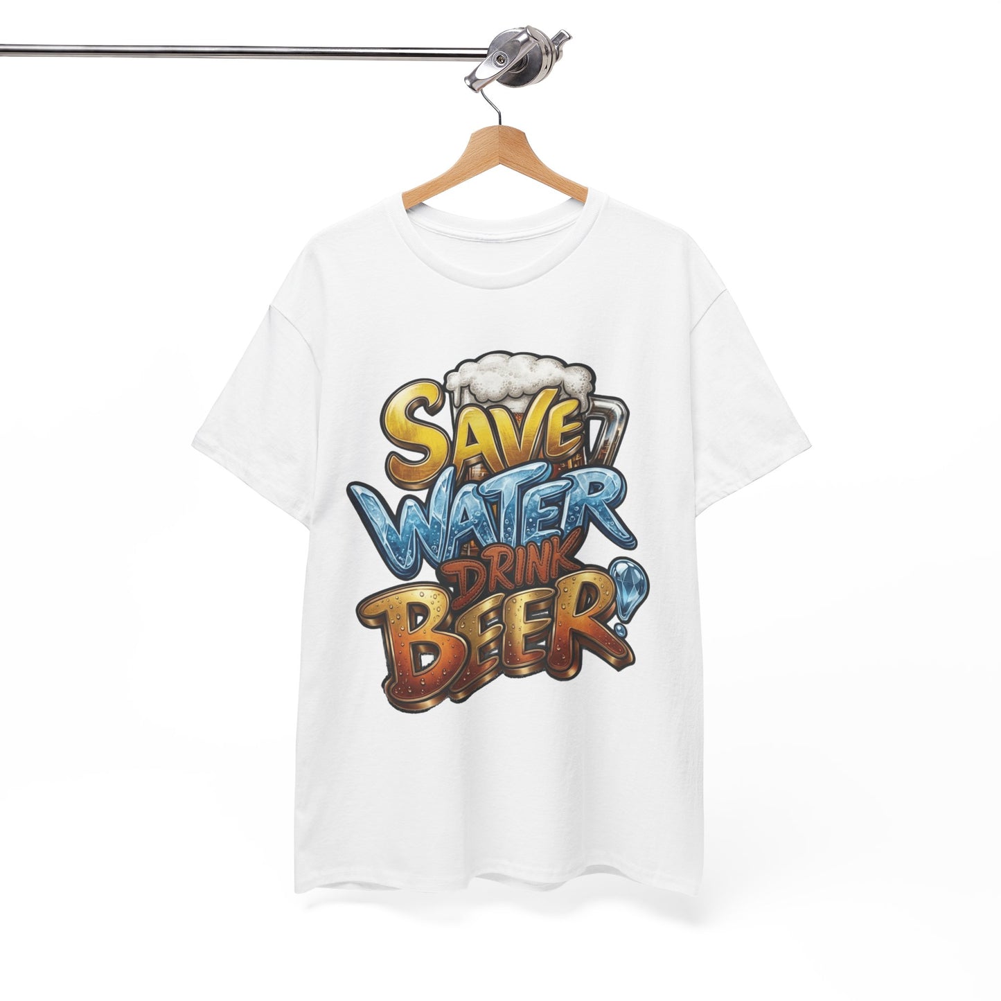 "Save Water , Drink Beer" Graphic Tee