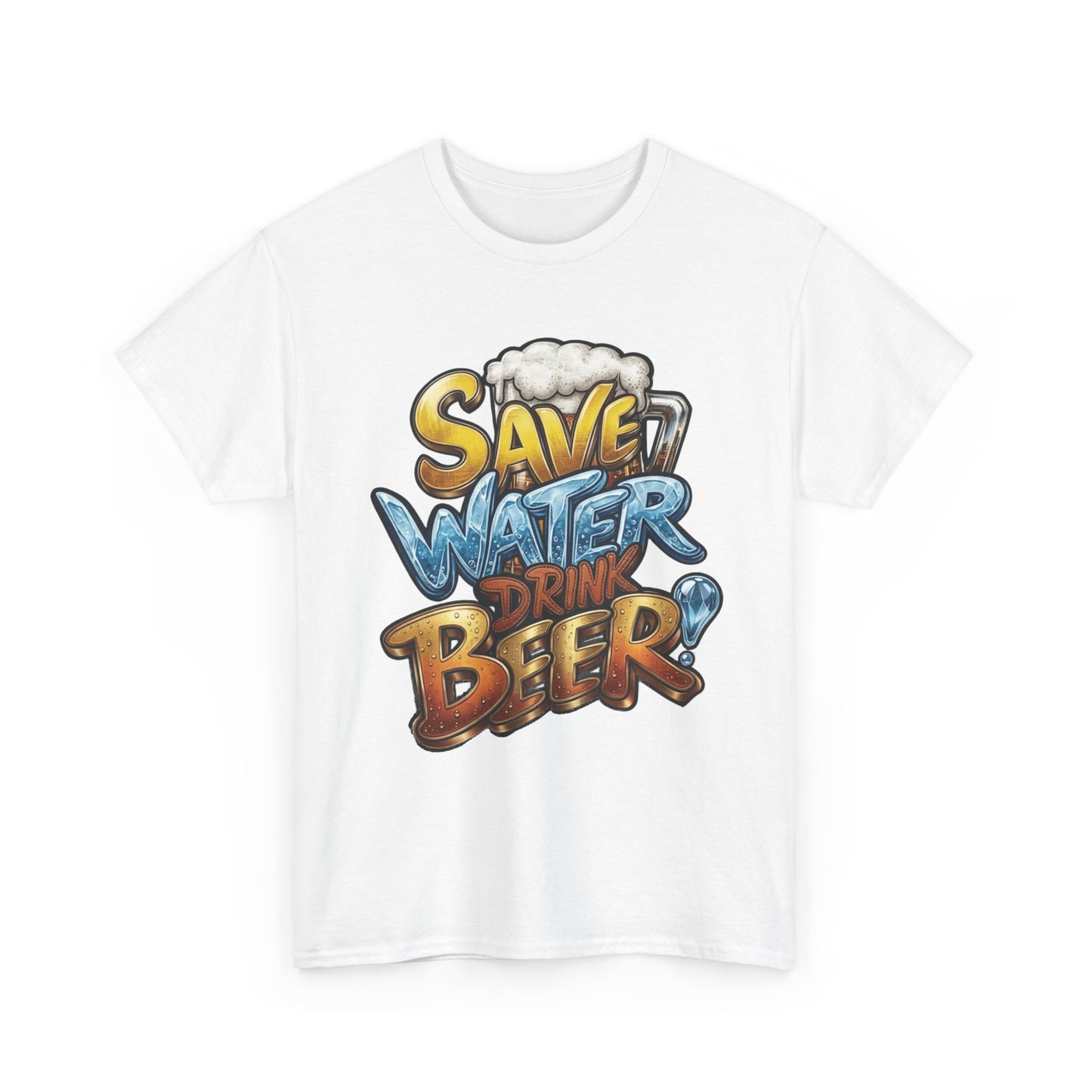 "Save Water , Drink Beer" Graphic Tee
