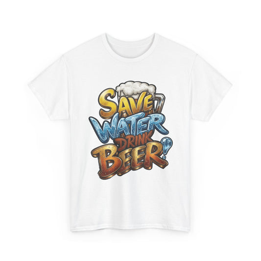 "Save Water , Drink Beer" Graphic Tee