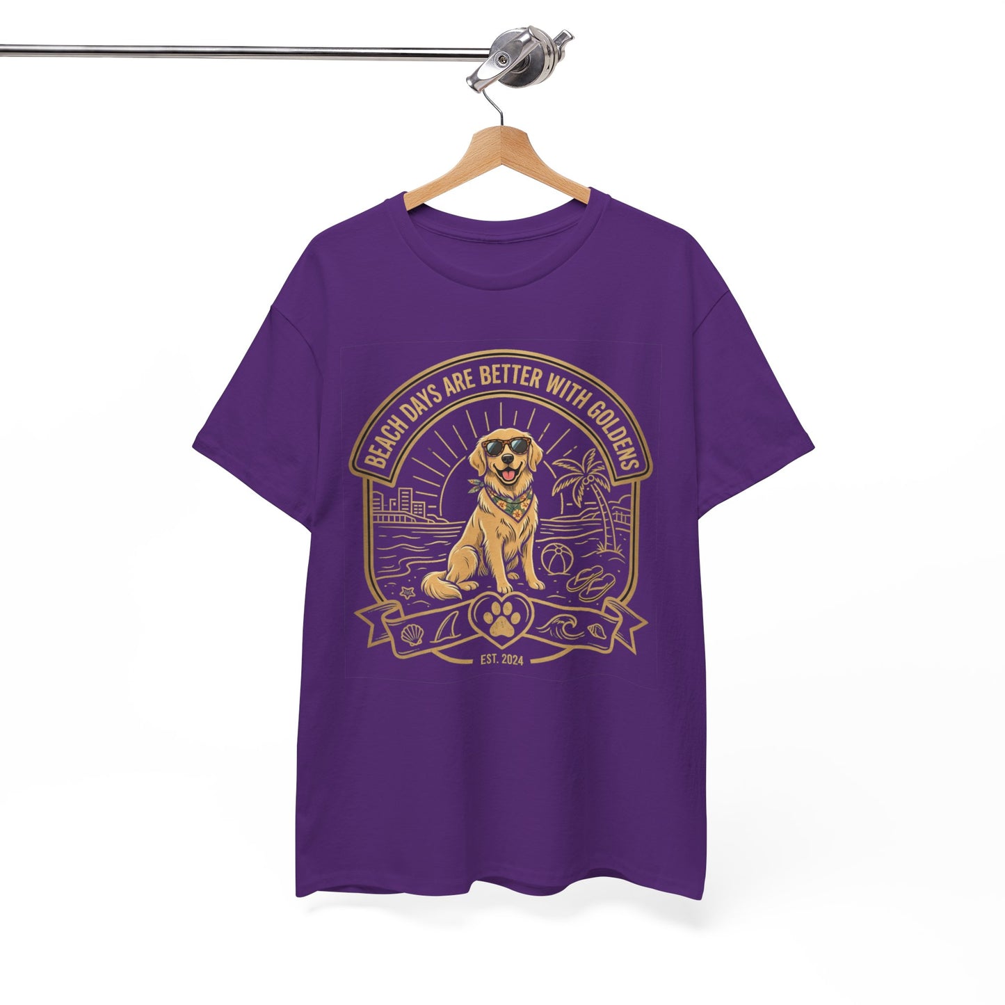 Golden Retriever Beach T-Shirt | Beach Days Are Better With Golden Graphic Tee