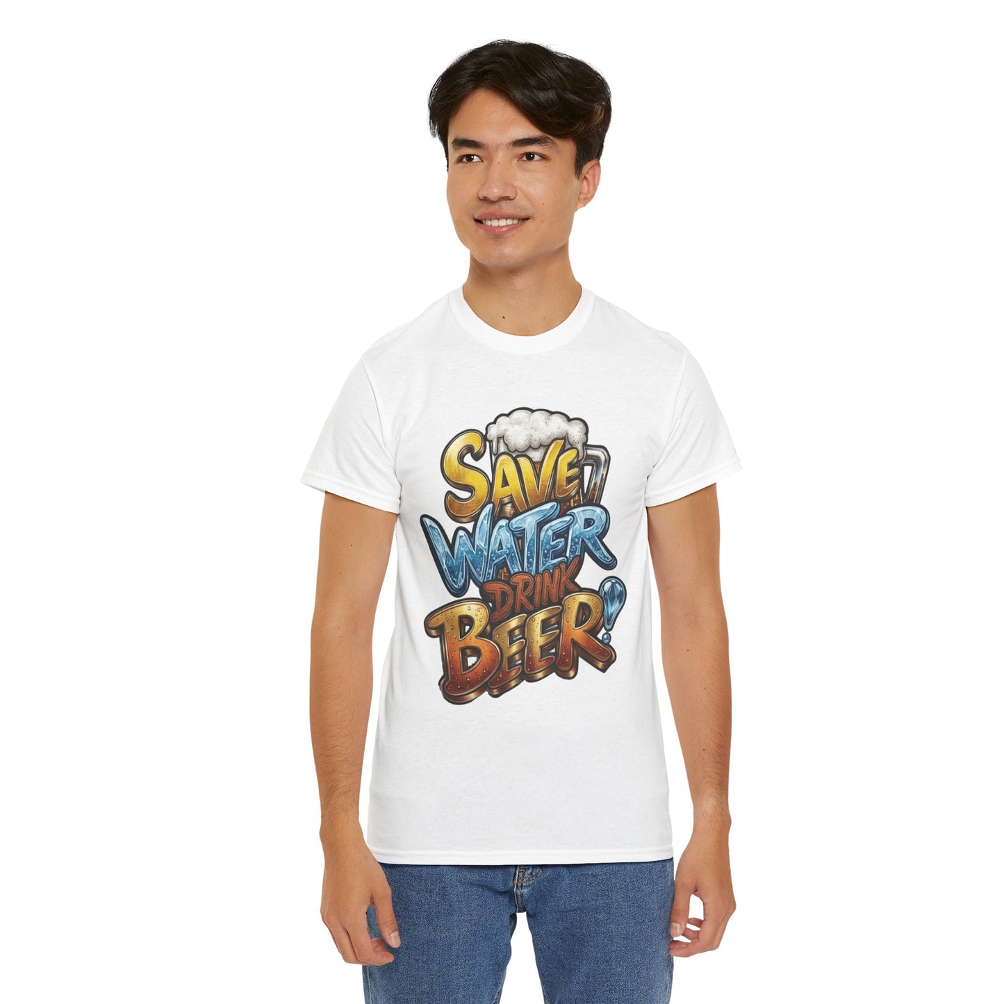 "Save Water , Drink Beer" Graphic Tee